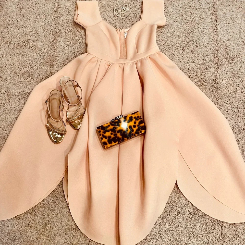 Elegant Peach ASOS Evening Dress, Size 8